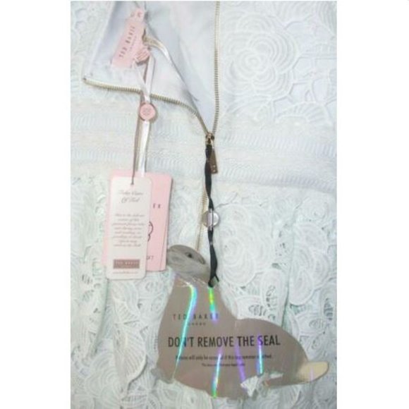 Ted Baker Nadiie Mint Lace Peplum Dress 6 - Picture 7 of 10